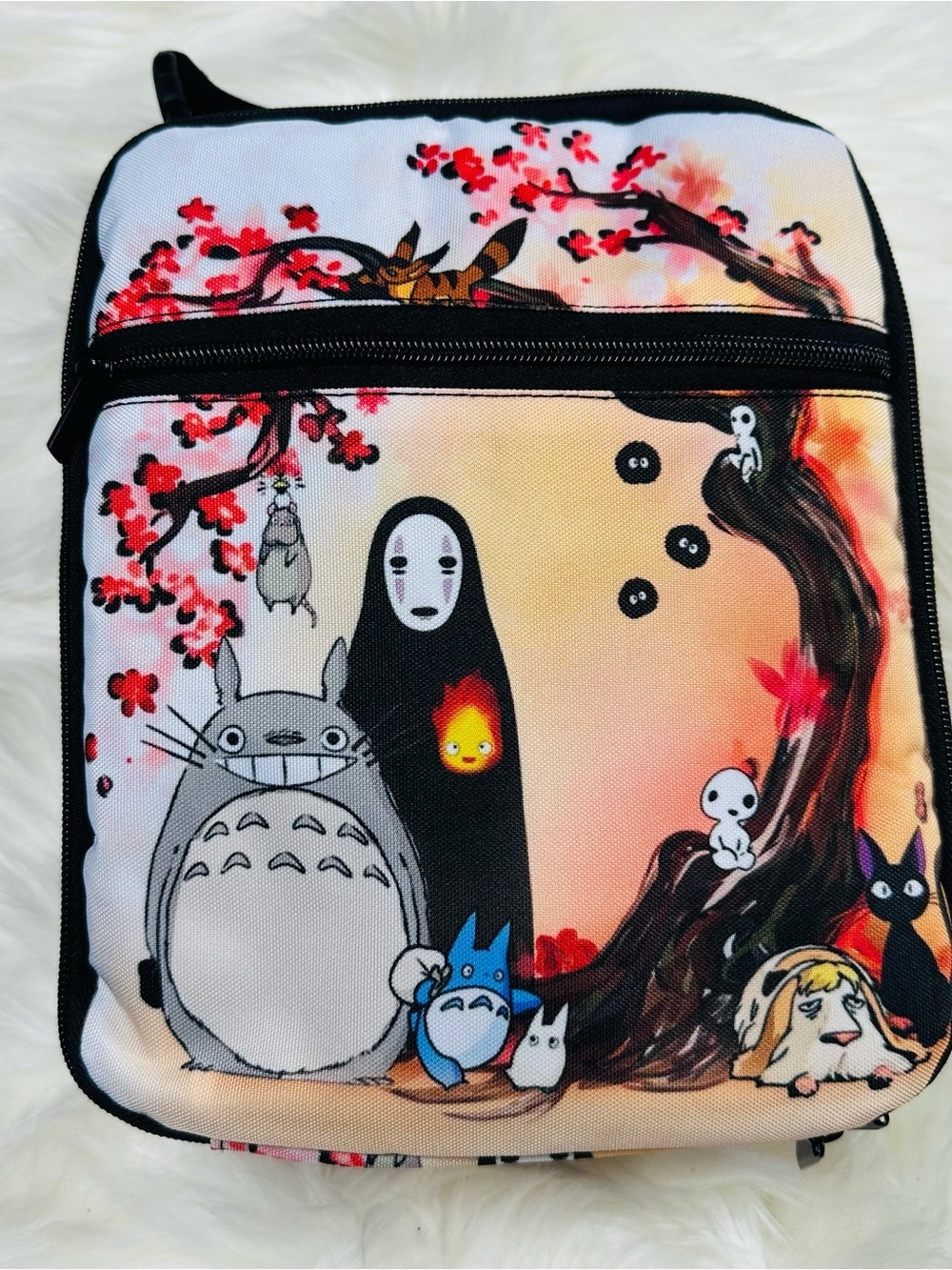 Totoro and Ghibli Friends under the Sakura Lunch Bag
